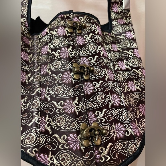 🔴 Vaacodor Corset beautiful detail clasp front and tie in the back size small - Picture 2 of 7